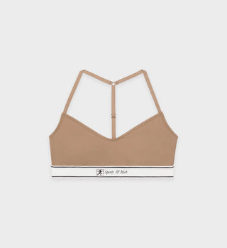 Runner Script Sports Bralette - Earl Gray