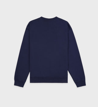 Running Man Crewneck - Navy/White