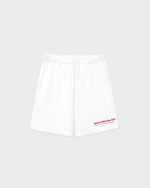 Run Club Gym Short - White/Ruby