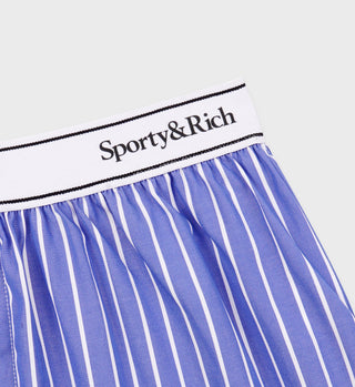 Serif Logo Boxer Short - Blue Striped