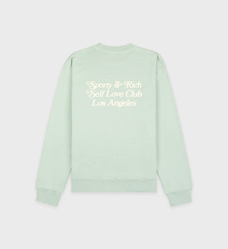 Self Love Club Crewneck - Jade/Cream