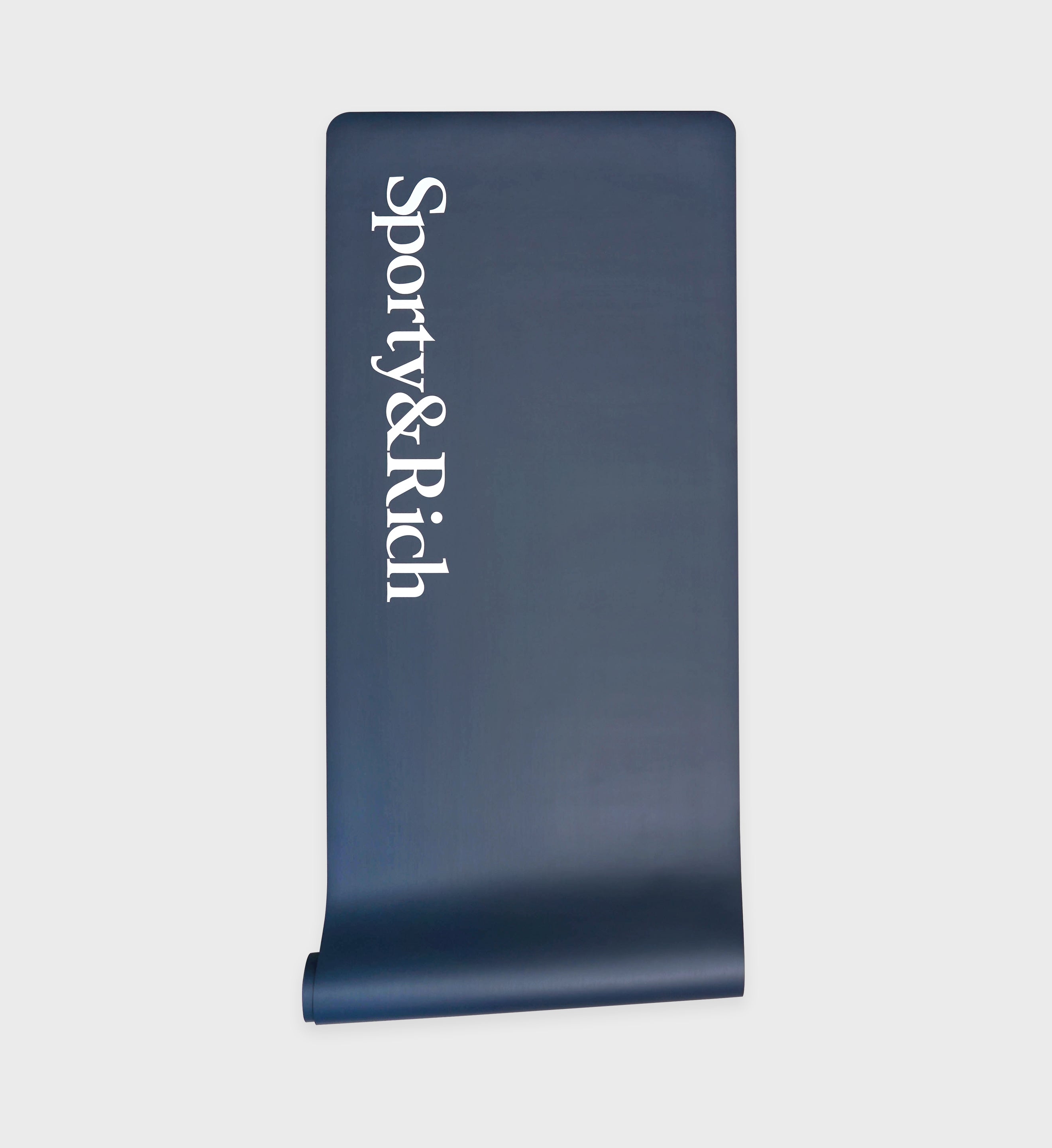 Serif Logo Yoga Mat - Navy/White – Sporty & Rich