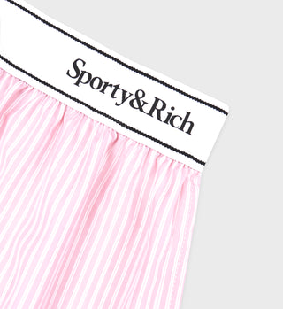 Serif Logo Boxer Short - Ballet/White