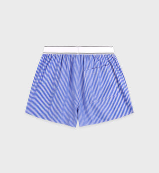 Serif Logo Boxer - Blue Striped