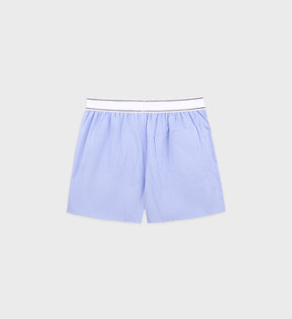 Boxer short Serif Logo - Bleu/Blanc Rayé