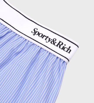 Serif Logo Boxer Short - Blue/White Striped