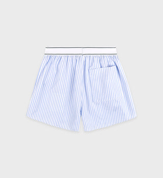 Serif Logo Boxer - Light Blue Striped