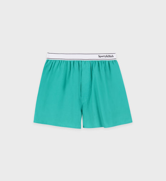 Serif Logo Boxer Short - Caribbean