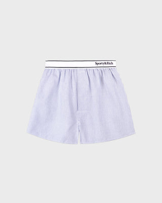 Serif Logo Oxford Boxer - Navy Stripe