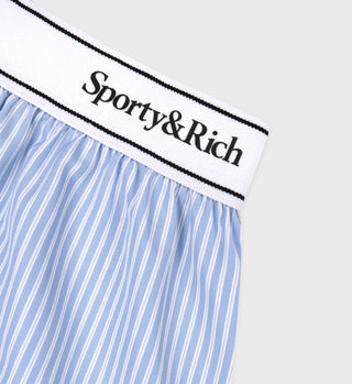 Serif Logo Boxer Short - Sky Blue/White