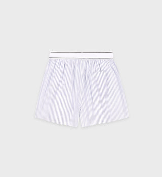 Serif Logo Boxer - White/Navy Striped