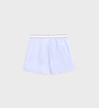 Boxer shorts Serif Logo - Blanc/Bleu Clair Rayé