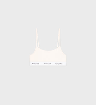 Serif Logo Bralette - Cream