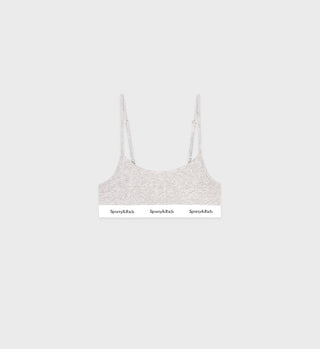 Serif Logo Bralette - Heather Gray