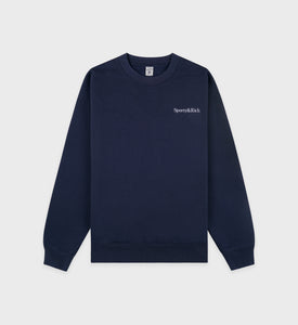 Sweat Serif Logo - Marine/Blanc