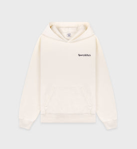 Hoodie Serif Logo - Crème/Marine