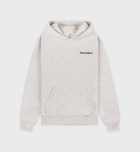 Serif Logo Hoodie - Heather Gray/Navy