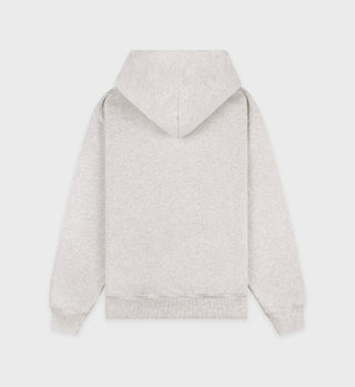 Hoodie Serif Logo - Gris Chiné/Marine