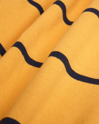 Serif Logo Rugby Polo - Faded Gold/White/Navy