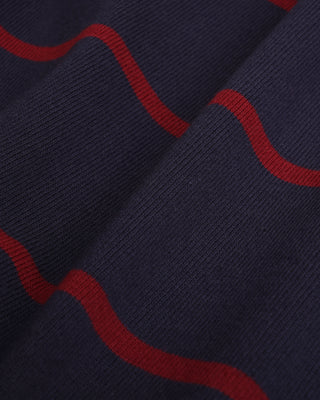 Serif Logo Rugby Polo Men - Dark Navy/White/Merlot