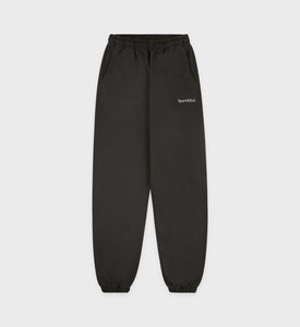 Pantalon de survêtement Serif Logo - Noir Décoloré/Blanc