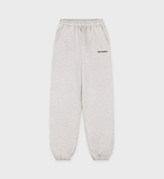 Serif Logo Sweatpant - Heather Gray/Navy