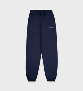 Serif Logo Sweatpant - Navy/White