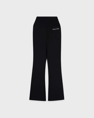 Signature Logo Flared Legging - Black/White