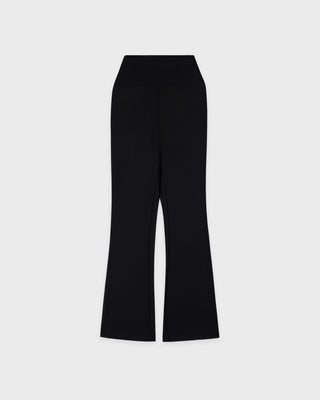 Signature Logo Flared Legging - Black/White