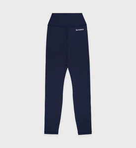 Serif Logo Legging - Navy/White