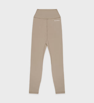 Serif Logo Legging - Elephant/White