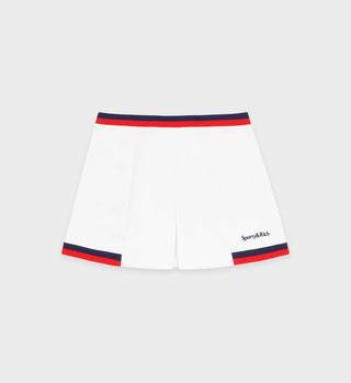 Serif Logo Mila Skirt - White/Navy/Red