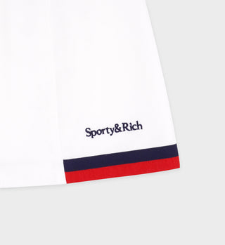 Serif Logo Mila Skirt - White/Navy/Red