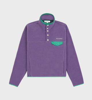 Serif Logo Polar Sweatshirt - Dusty Grape/Spring Green