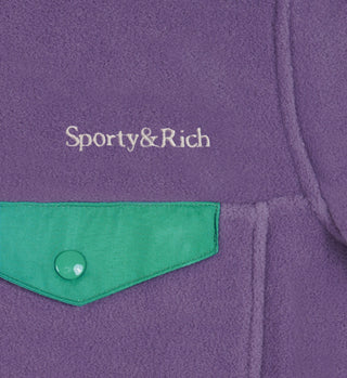 Serif Logo Polar Sweatshirt - Dusty Grape/Spring Green