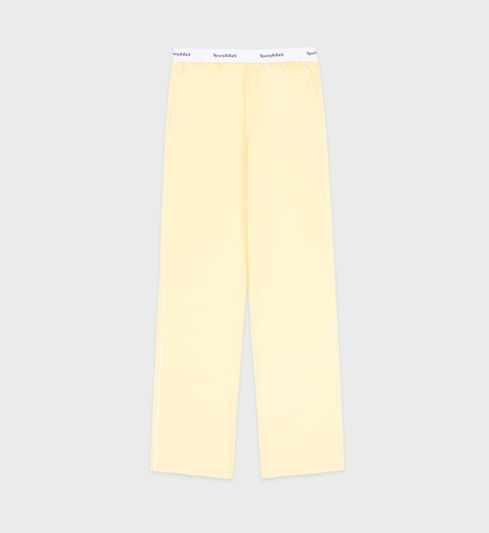 Serif Logo Pyjama Trousers - Canary/White