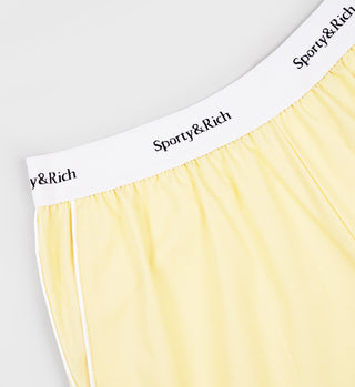 Serif Logo Pyjama Trousers - Canary/White