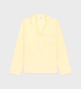 Serif Logo Pyjama Shirt - Canary/White