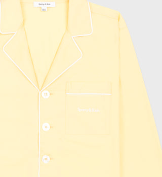 Serif Logo Pyjama Shirt - Canary/White