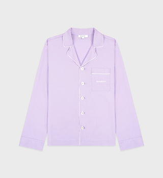 Serif Logo Pyjama Shirt - Lilac/White