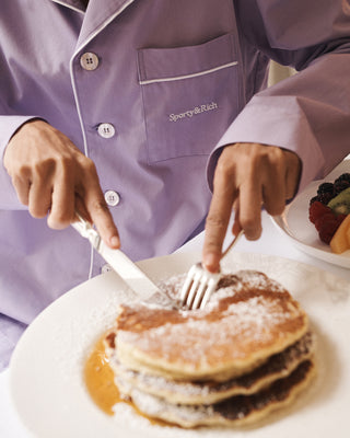 Serif Logo Pyjama Shirt - Lilac/White