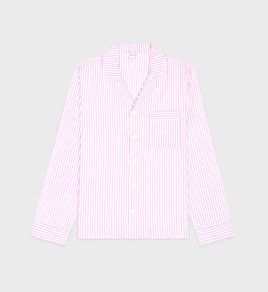 Serif Logo Pyjama Shirt - Lilac Striped