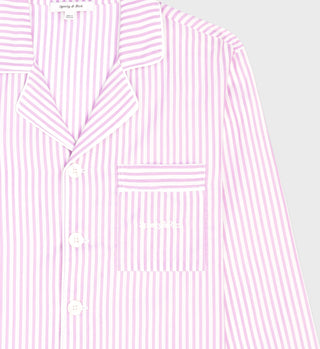 Serif Logo Pyjama Shirt - Lilac Striped