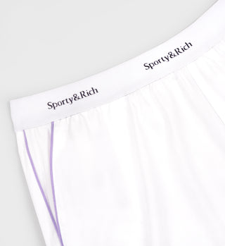 Serif Logo Pyjama Trousers - White/Lilac