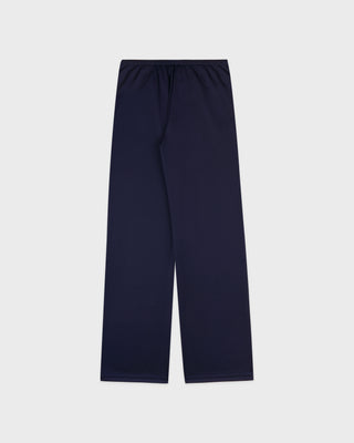 Navy blue pants on a light gray background