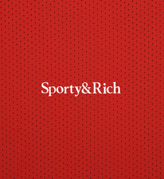Serif Logo Mesh Jersey - Sports Red/White