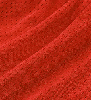 Serif Logo Mesh Jersey - Sports Red/White