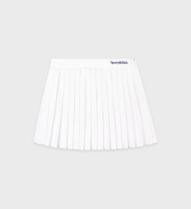 Serif Logo Anae Skirt - White/Dark Navy