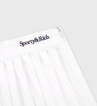 Serif Logo Anae Skirt - White/Dark Navy