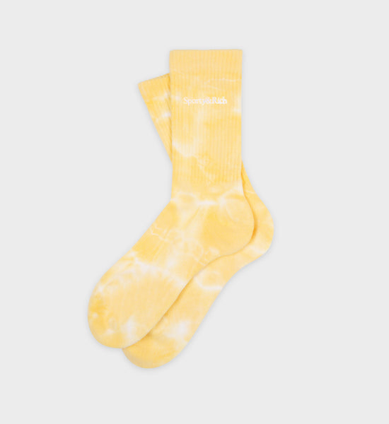 Serif Logo Socks - Sunshine Tie Dye